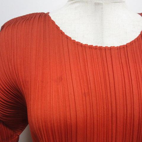 中古】プリーツプリーズ PLEATS PLEASE 長袖 プリーツ ワンピース お城