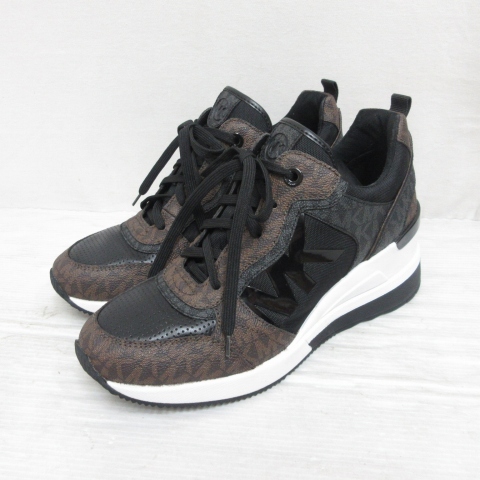 【中古】マイケルマイケルコース 美品 CRISTA TRAINER クリスタトレーナー スニーカー シューズ 7.5Ｍ 約24.5cm 靴