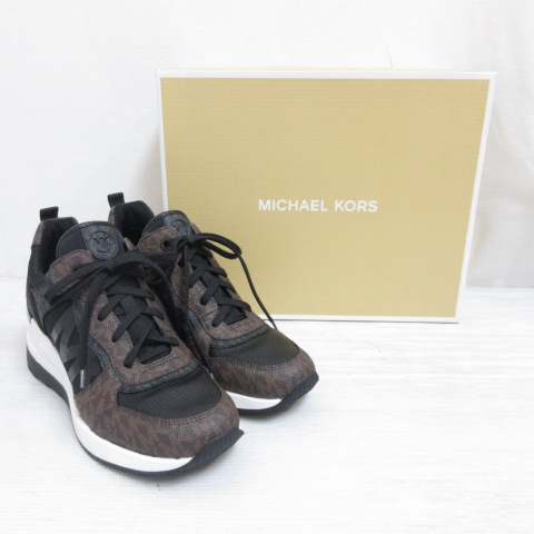 【中古】マイケルマイケルコース 美品 CRISTA TRAINER クリスタトレーナー スニーカー シューズ 7.5Ｍ 約24.5cm 靴