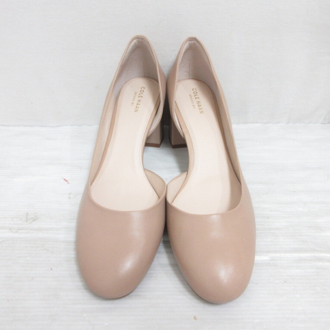 【中古】未使用品 コールハーン COLE HAAN オルセー パンプス 本革 レザー シューズ 9.5B 約26.5cm ピンクベージュ 靴