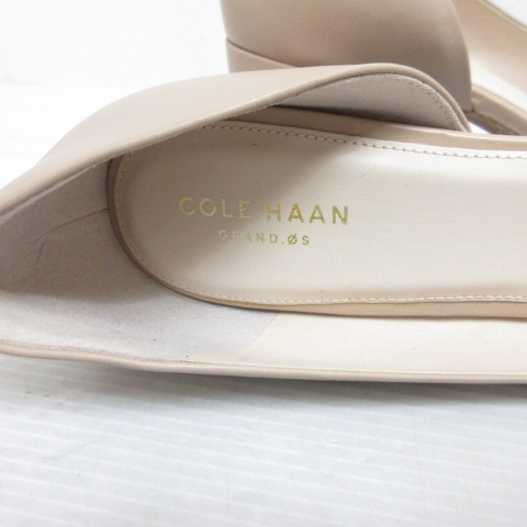 【中古】未使用品 コールハーン COLE HAAN オルセー パンプス 本革 レザー シューズ 9.5B 約26.5cm ピンクベージュ 靴