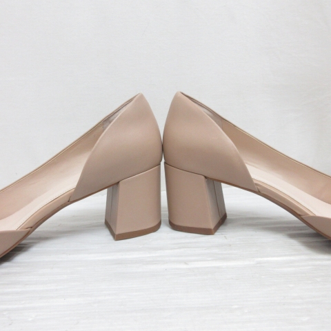 【中古】未使用品 コールハーン COLE HAAN オルセー パンプス 本革 レザー シューズ 9.5B 約26.5cm ピンクベージュ 靴