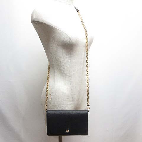 【中古】トリーバーチ TORY BURCH 美品 ロビンソン チェーン ウォレット 長財布 ショルダー バッグ レザー 黒 ☆AA★_1
