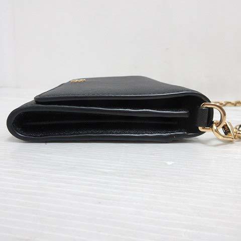 【中古】トリーバーチ TORY BURCH 美品 ロビンソン チェーン ウォレット 長財布 ショルダー バッグ レザー 黒 ☆AA★_3