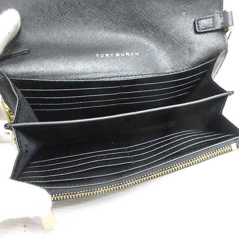 【中古】トリーバーチ TORY BURCH 美品 ロビンソン チェーン ウォレット 長財布 ショルダー バッグ レザー 黒 ☆AA★_6