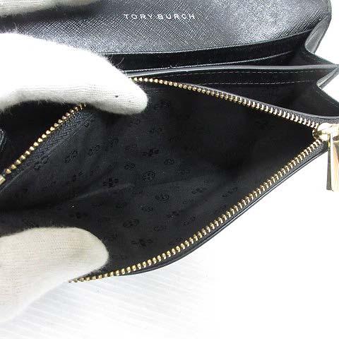 【中古】トリーバーチ TORY BURCH 美品 ロビンソン チェーン ウォレット 長財布 ショルダー バッグ レザー 黒 ☆AA★_7