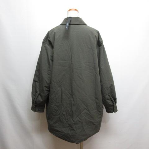 【中古】未使用品 ミズイロインド 25AW ワイド パディング シャツ ジャケット カーキ 中綿 コート タグ付 レディース_1