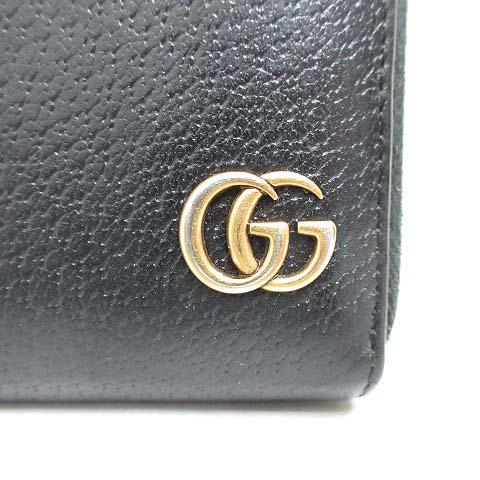 【中古】グッチ GUCCI 428736 GG マーモント 長財布 レザー ロング ウォレット ラウンドファスナー ブラック ☆AA★_6