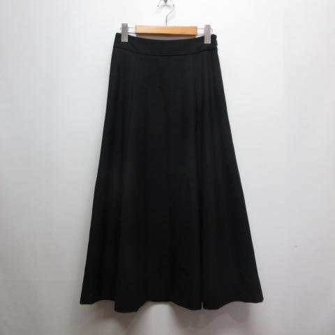 【中古】セオリーリュクス theory luxe 美品 23AW SAXONY マキシ ロング フレア スカート 36 黒 ブラック バックゴム
