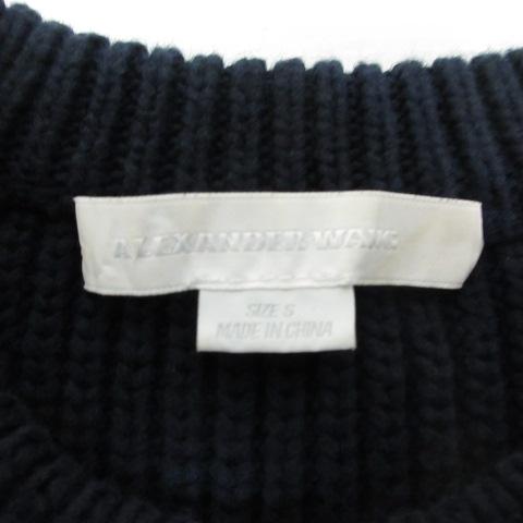 【中古】アレキサンダーワン ALEXANDER WANG ジップ ニット ベスト セーター S 濃紺 ネイビー ノースリーブ ☆AA★_3