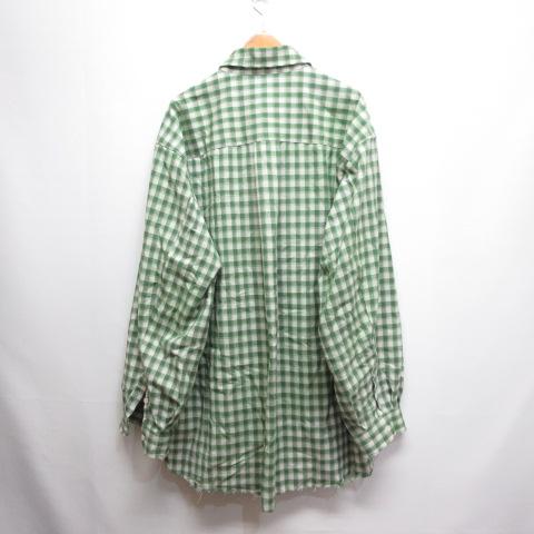 【中古】アンセルム ANCELLM 2025SS C/R CHECK OVER SHIRT チェック柄 オーバー シャツ 2 グリーン 緑 ANC-SH55 長袖_1