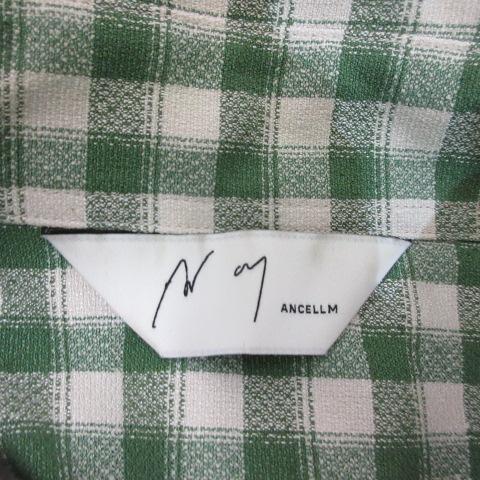 【中古】アンセルム ANCELLM 2025SS C/R CHECK OVER SHIRT チェック柄 オーバー シャツ 2 グリーン 緑 ANC-SH55 長袖_2