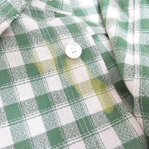 【中古】アンセルム ANCELLM 2025SS C/R CHECK OVER SHIRT チェック柄 オーバー シャツ 2 グリーン 緑 ANC-SH55 長袖_4