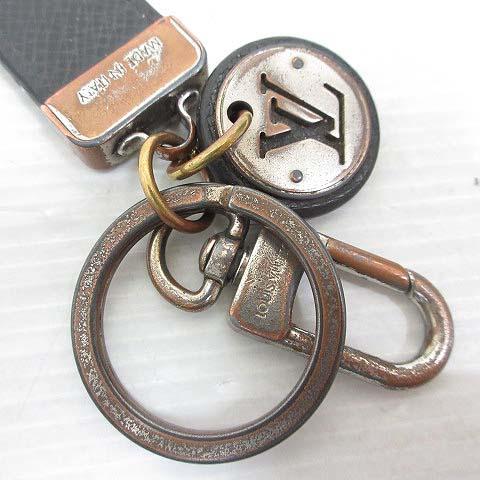 【中古】ルイヴィトン タイガ ポルトクレ ネオLVクラブ M67242 キーリング キーホルダー レザー 黒 ノワール ☆AA★_2