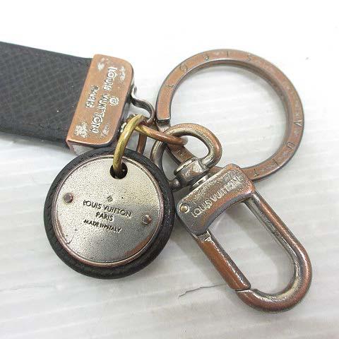 【中古】ルイヴィトン タイガ ポルトクレ ネオLVクラブ M67242 キーリング キーホルダー レザー 黒 ノワール ☆AA★_3