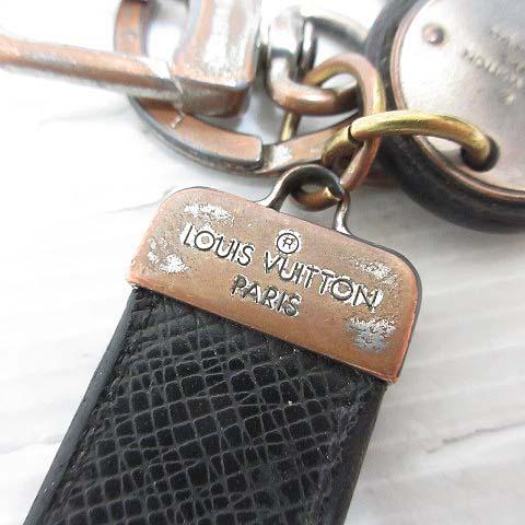 【中古】ルイヴィトン タイガ ポルトクレ ネオLVクラブ M67242 キーリング キーホルダー レザー 黒 ノワール ☆AA★_4