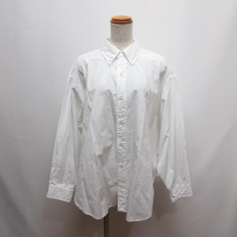 【中古】シンゾーン Shinzone DADDY SHIRT ダディ シャツ PO 白 ホワイト 21AMSBL08 長袖 ボタンダウン コットン