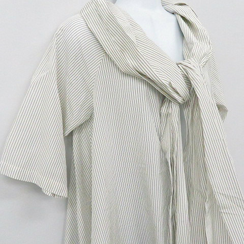 セール品 未使用品 エリン Elin ストライプ ショルダーデザイン 五分袖 ロング ワンピース 581 36 レディース 海外最新 Www Grouproma Com