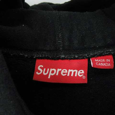 supreme cord collegiate logo hooded sweatshirt black