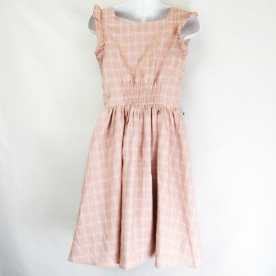中古 アマベル Amavel 肩フリル ノースリーブ チェック レースアップ フレアワンピース ピンク系 F レディースの通販はau Pay マーケット ブランド古着のベクトル