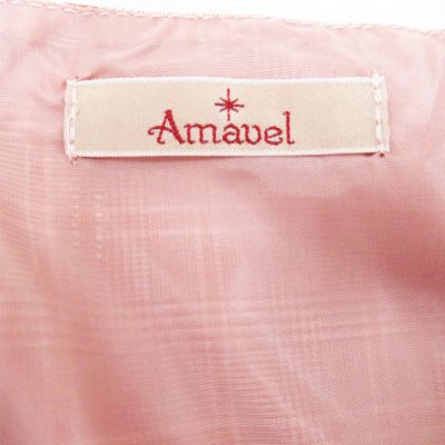 中古 アマベル Amavel 肩フリル ノースリーブ チェック レースアップ フレアワンピース ピンク系 F レディースの通販はau Pay マーケット ブランド古着のベクトル