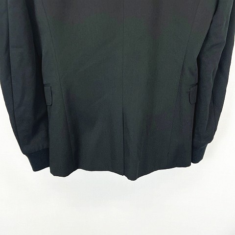 【中古】ディーゼル DIESEL J-DISOS JACKET リブ 袖 切替 2B テーラードジャケット 黒 ブラック 44 メンズ｜au PAY  マーケット