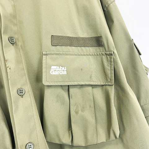 【中古】アブガルシア Abu Garcia フィッシング ミリタリー ストレッチ ナイロン ジャケット シャツ 長袖 オリーブ系 ｜au PAY  マーケット