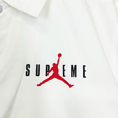 中古】SUPREME NIKE Air Jordan Coaches Jacket White ナイキ エア