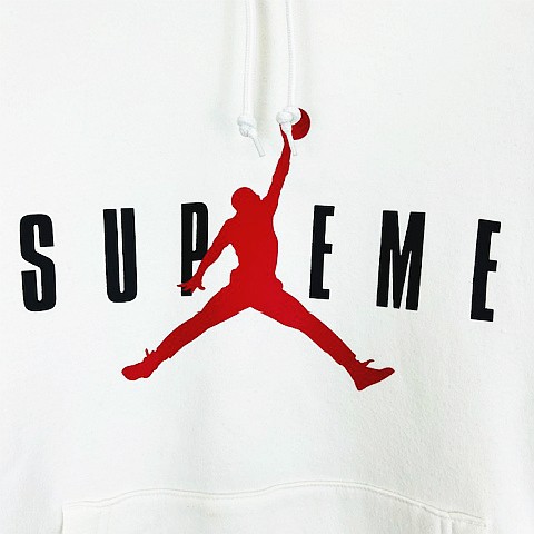 中古】シュプリーム SUPREME Jordan Hooded Sweatshirt White 799705