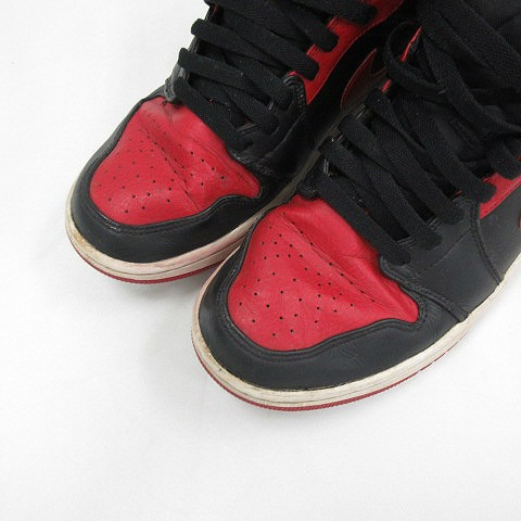 中古】 NIKE Air Jordan 1 Mid Bred 554724-074 US8.5 26.5cm エア