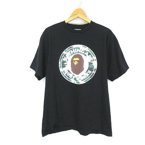 中古】A BATHING APE WOODLAND CAMO BUSY WORKS TEE ウッドランド カモ