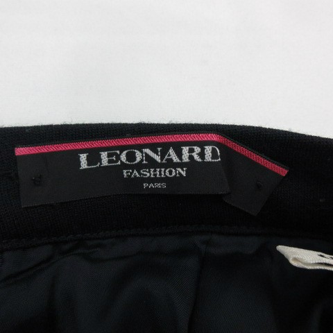 中古】レオナール LEONARD FASHION ロゴ プレート装飾 ウール 膝