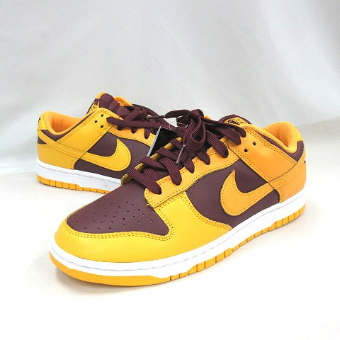 中古】未使用品 NIKE Dunk Low Retro University Gold and Deep Maroon