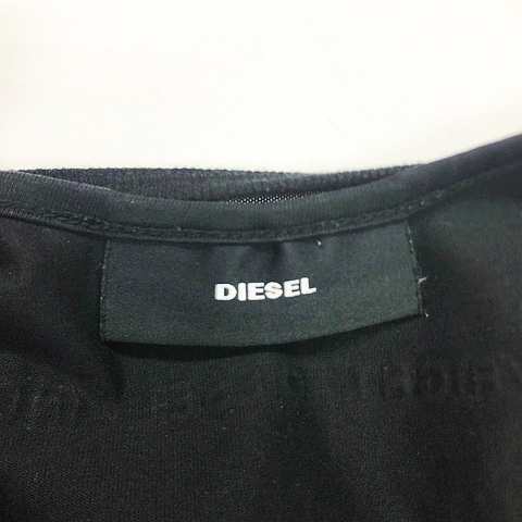 ディーゼル DIESEL D-Otta Tシャツ ワンピース 半袖 黒 S1105cm袖丈