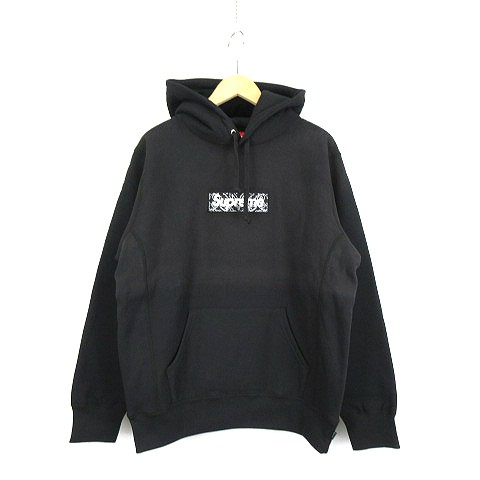 SUPREME 19AW Bandana Box Logo Hooded Sweatshirt バンダナ ボックス