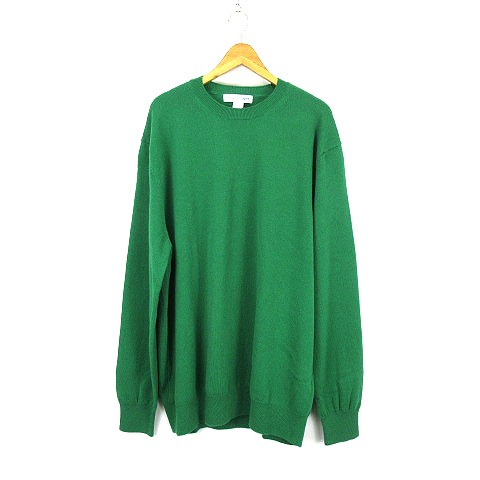 【中古】コムデギャルソンシャツ COMME des GARCONS SHIRT クルーネック ニット セーター FL-N008 緑グリーンL メンズ