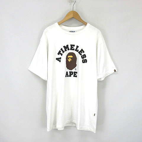 【中古】アベイシングエイプ A BATHING APE BAPE X JJJJOUND COLLEGE TEE XL 白 ホワイト カレッジ Tシャツ メンズの通販は 6,806円