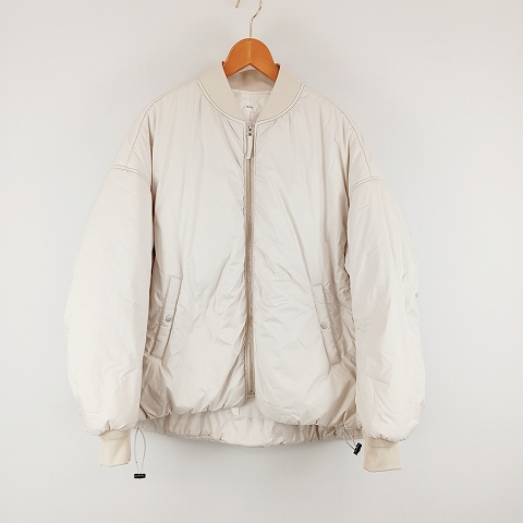 【中古】イエナ IENA 中綿 ギャザーパフブルゾン 38 ベージュ クリーム系 レディース