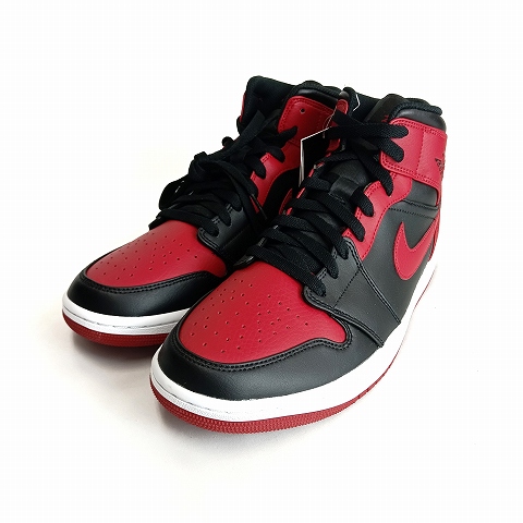 【中古】ナイキ NIKE Air Jordan 1 Mid Bred 554724-074 28?p 靴 スニーカー ☆AA★ メンズ