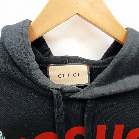 【中古】グッチ GUCCI プルオーバー パーカー 646953 XJDJN reya Hartas ICCUG S 黒 ブラック ☆AA★ メンズ_2