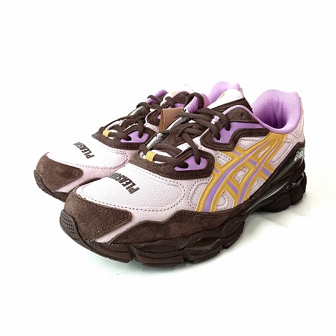 【中古】アシックス PLEASURES × Asics Gel-NYC Pink/Brown/Yellow 1203A622-700 26.5?p 靴 スニーカー メンズ