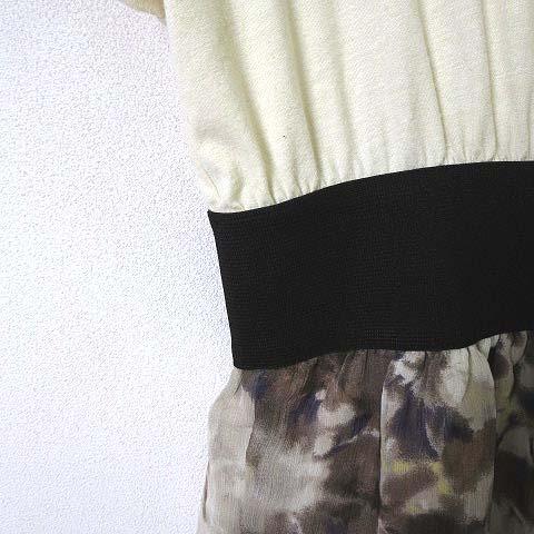 中古 アルシーヴ Archives ワンピース チュニック 半袖 切替 水彩柄 シフォン M アイボリー マルチカラー の通販はau Pay マーケット ブランド古着のベクトル