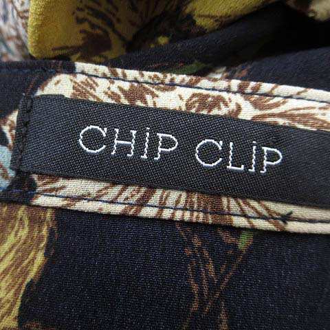 中古 Chip Clip チップクリップ ワンピース ロング マキシ 花柄 リボンベルト スキッパー 半袖 M 黒 ブラック 美品の通販はau Pay マーケット ブランド古着のベクトル