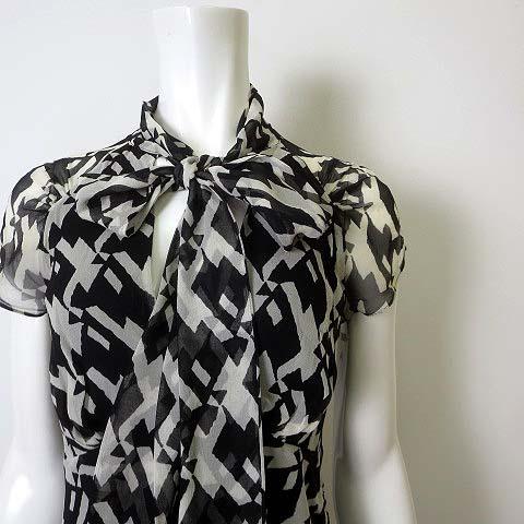 中古 ダイアンフォンファステンバーグ Diane Von Furstenberg ワンピース ロングワンピース 絹 シルク S 黒 白の通販はau Pay マーケット ブランド古着のベクトル