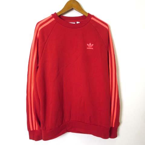 中古 アディダス Adidas トレーナー スウェット 長袖 ロゴ 刺繍 ライン コットン S 赤 レッド メンズの通販はau Pay マーケット ブランド古着のベクトル