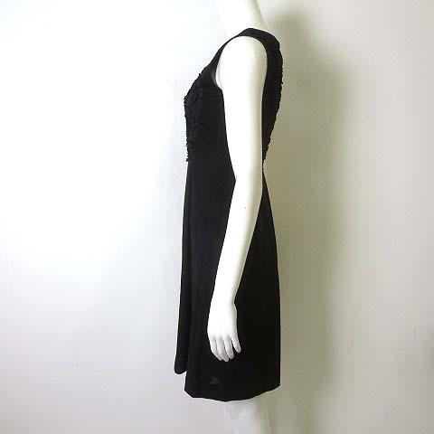 中古 ローズティアラ Rose Tiara ワンピース ノースリーブ フレア 花柄 刺繍 レース 異素材 S 黒 ブラック 美品の通販はau Pay マーケット ブランド古着のベクトル