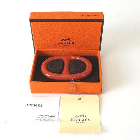 中古】未使用品 エルメス HERMES シェーヌダンクル スカーフリング