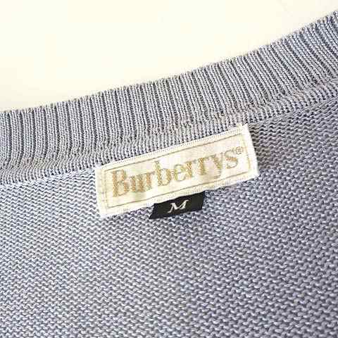 中古】バーバリー BURBERRY カーディガン ニット シルク コットン ロゴ