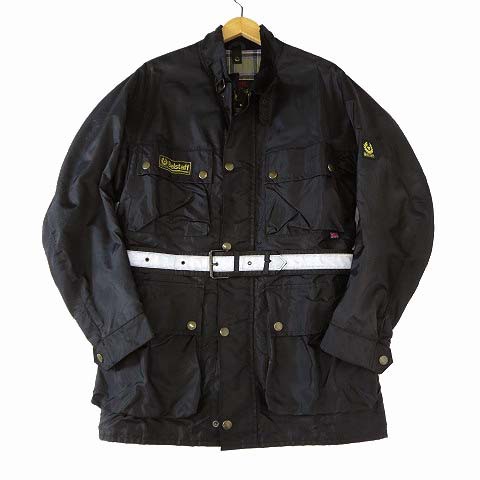 【中古】ベルスタッフ Belstaff ヴィンテージ XL500 トライアルマスター ナイロンジャケット 90’S M 黒 ブラック