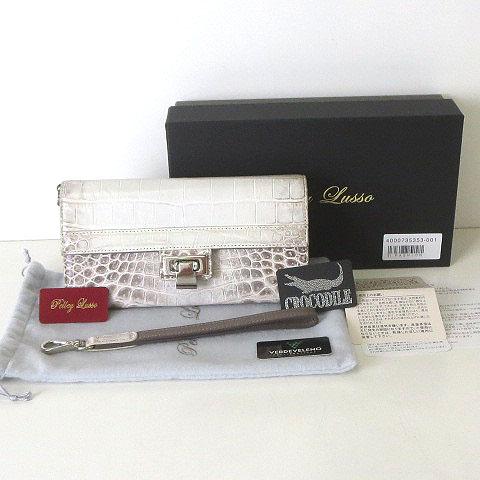 pelley lusso クロコダイル ストラップ付き 長財布 【公式通販】